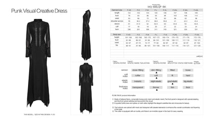 Punk Rave Maxi Dress Seraphine Spinal Lace Panel Black UK 8-22 - QHA UK