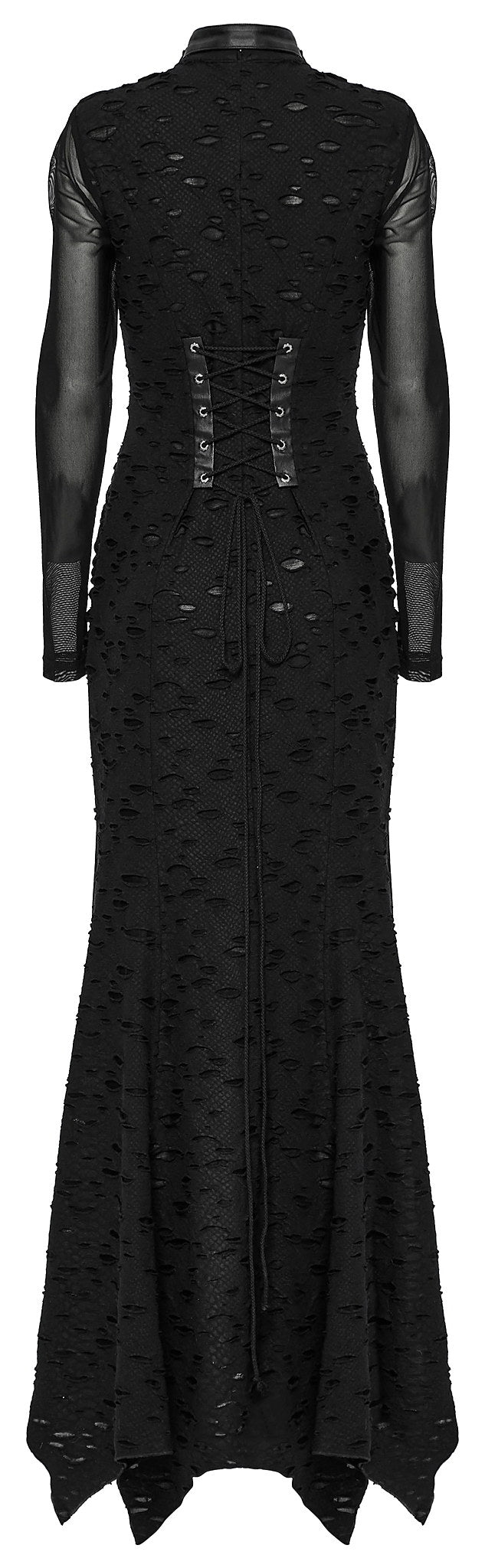 Punk Rave Maxi Dress Seraphine Spinal Lace Panel Black UK 8-22 - QHA UK