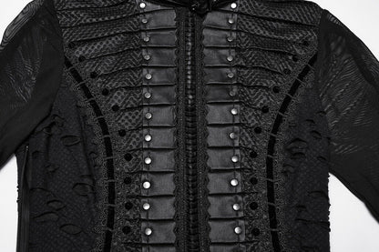 Punk Rave Maxi Dress Seraphine Spinal Lace Panel Black UK 8-22 - QHA UK