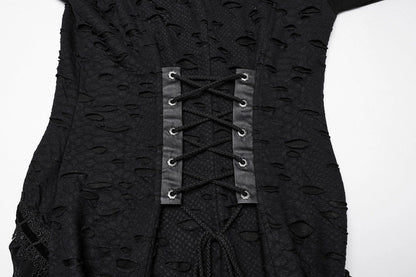 Punk Rave Maxi Dress Seraphine Spinal Lace Panel Black UK 8-22 - QHA UK