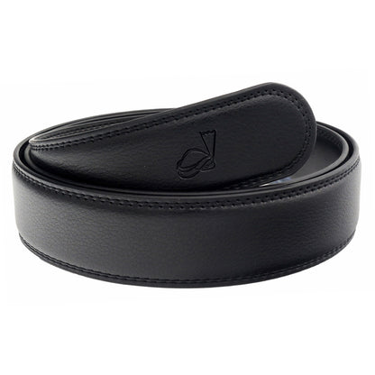 Mens 35mm Ratchet Belt Strap Replacement, No Buckle, Trim to Fit - QHA UK