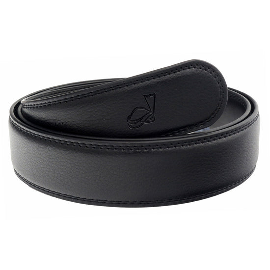 Mens 35mm Ratchet Belt Strap Replacement, No Buckle, Trim to Fit - QHA UK