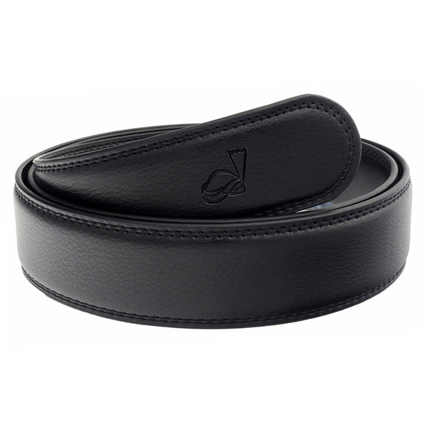 Mens 35mm Ratchet Belt Strap Replacement, No Buckle, Trim to Fit - QHA UK