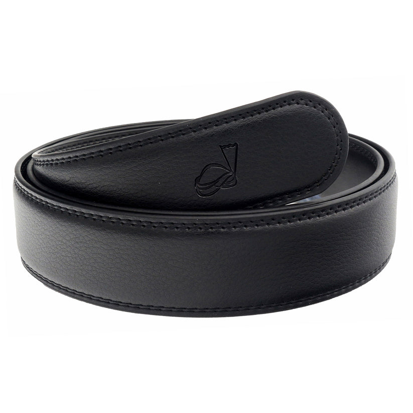 Mens 35mm Ratchet Belt Strap Replacement, No Buckle, Trim to Fit - QHA UK