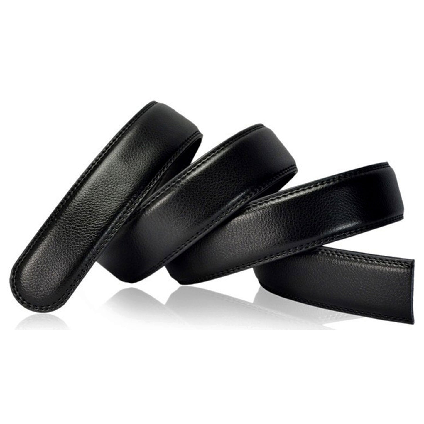 Mens 35mm Ratchet Belt Strap Replacement, No Buckle, Trim to Fit - QHA UK