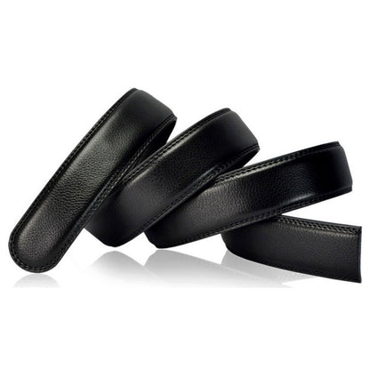 Mens 35mm Ratchet Belt Strap Replacement, No Buckle, Trim to Fit - QHA UK