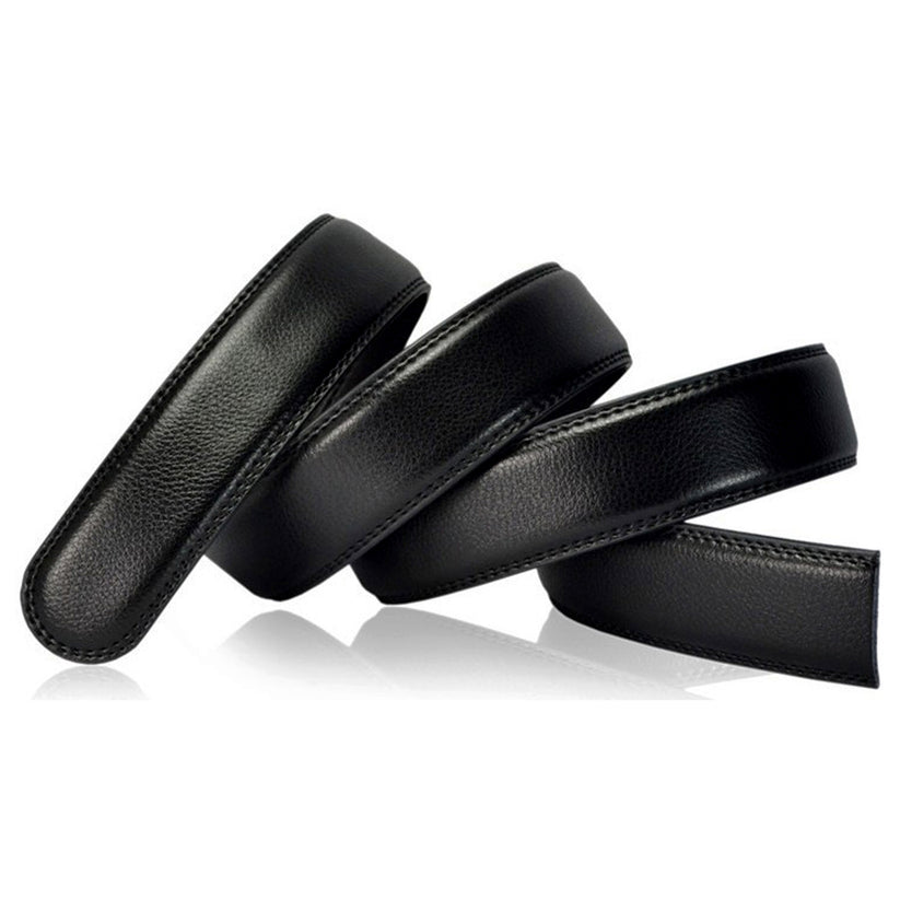 Mens 35mm Ratchet Belt Strap Replacement, No Buckle, Trim to Fit - QHA UK