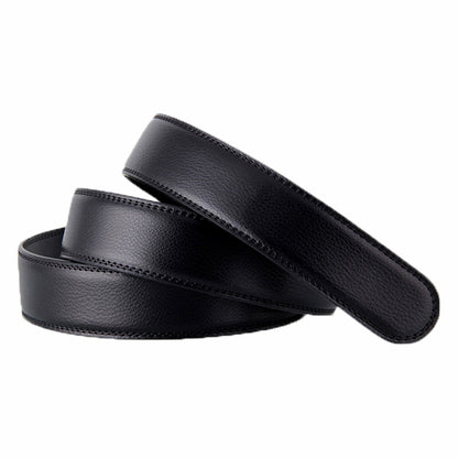 Mens 35mm Ratchet Belt Strap Replacement, No Buckle, Trim to Fit - QHA UK