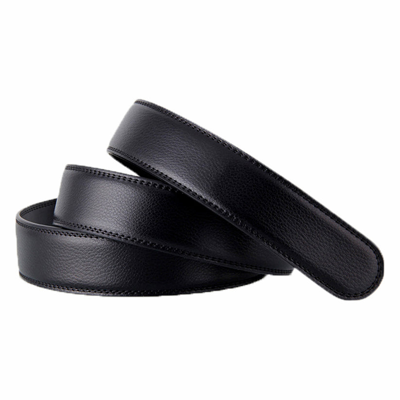 Mens 35mm Ratchet Belt Strap Replacement, No Buckle, Trim to Fit - QHA UK