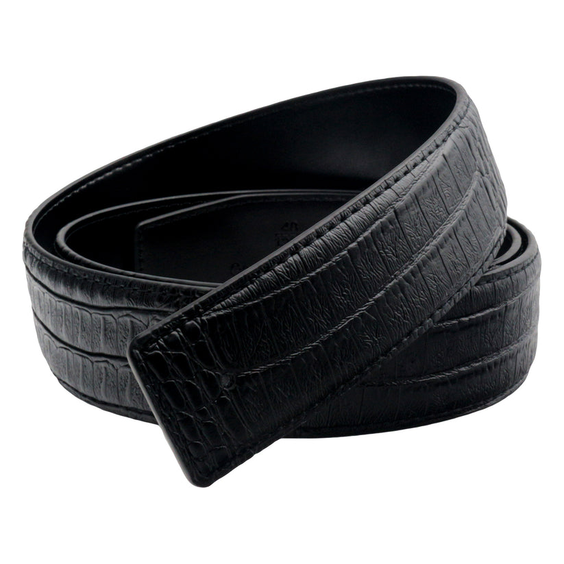 QHA Mens Genuine Leather Replacement Belt Strap No Buckle 38mm - QHA UK