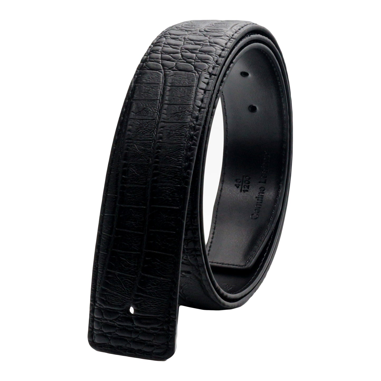 QHA Mens Genuine Leather Replacement Belt Strap No Buckle 38mm - QHA UK
