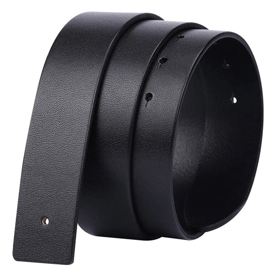 Mens Genuine Leather Belt Strap 38mm Replacement No Buckle Trim - QHA UK