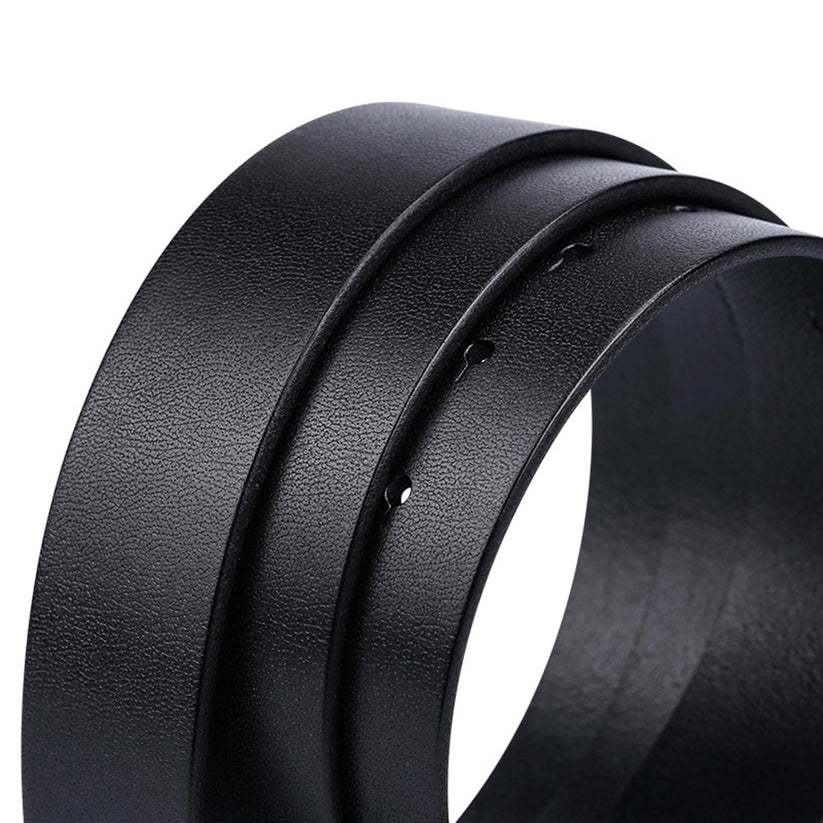 Mens Genuine Leather Belt Strap 38mm Replacement No Buckle Trim - QHA UK