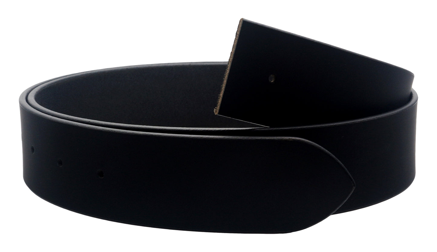 Mens Genuine Leather Belt Strap 38mm Replacement No Buckle Trim - QHA UK