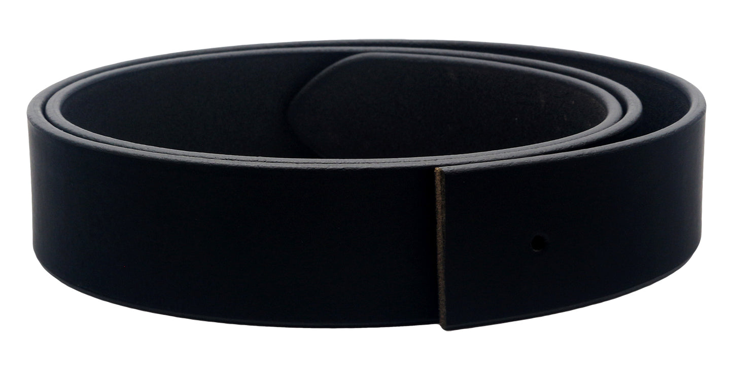 Mens Genuine Leather Belt Strap 38mm Replacement No Buckle Trim - QHA UK