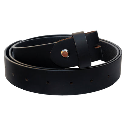 QHA Men's 32mm Real Leather Replacement Belt Strap, Snap On - QHA UK