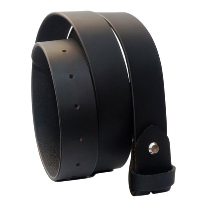 QHA Men's 32mm Real Leather Replacement Belt Strap, Snap On - QHA UK