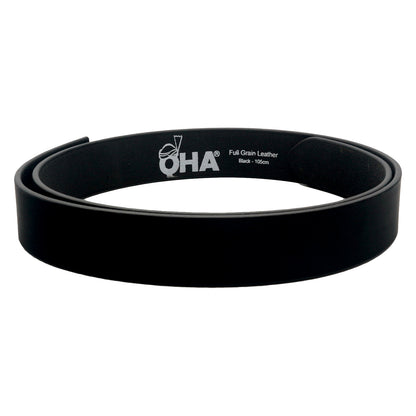 QHA Mens 32mm Real Leather Replacement Belt Strap, No Buckle - QHA UK