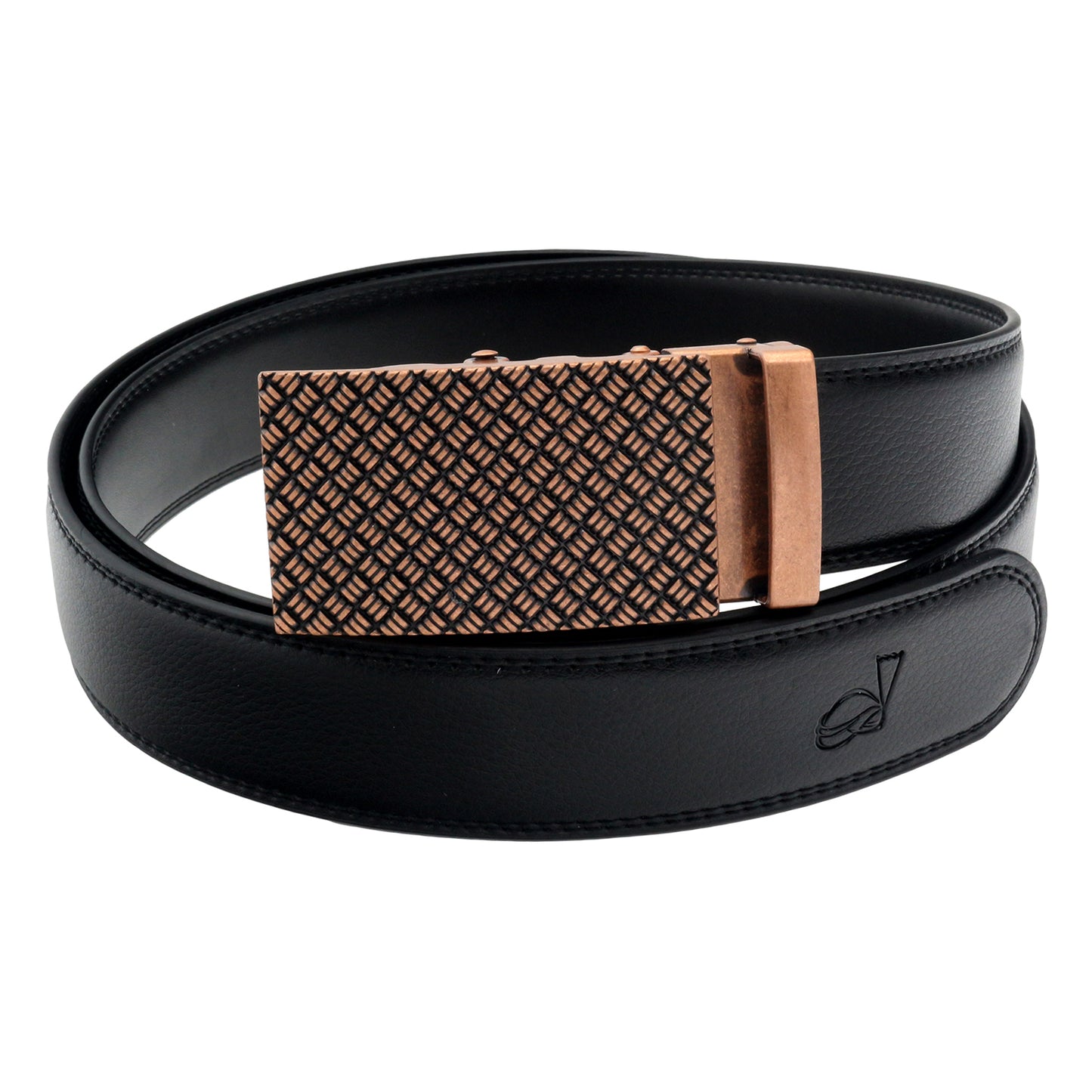 Mens Leather Ratchet Belt Automatic Buckle Adjustable Dress Belt - QHA UK