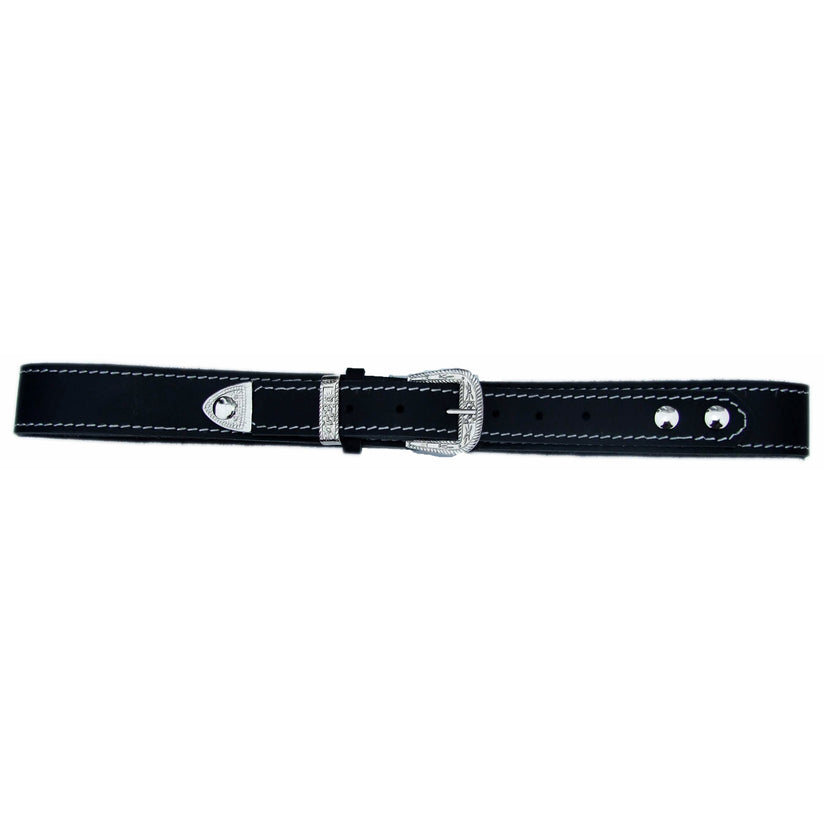 QHA Men's 38mm Top Grain Leather Belt, Western Pin Buckle Set - QHA UK