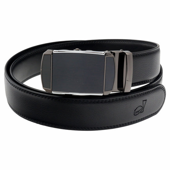 QHA Mens 35mm Ratchet Leather Belt, Modern Minimalist Automatic - QHA UK
