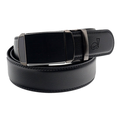 QHA Mens 35mm Ratchet Leather Belt, Modern Minimalist Automatic - QHA UK