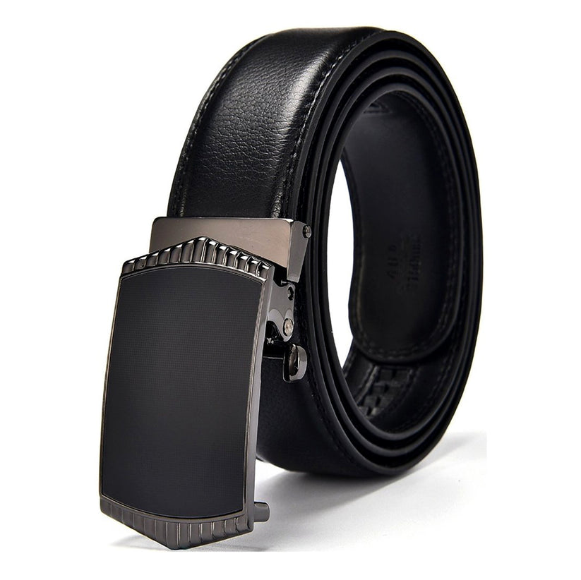 QHA Mens 35mm Split Leather Ratchet Belt, Automatic Q43 - QHA UK
