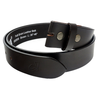 QHA 38mm Unisex Full Grain Leather Belt Strap Q45 - QHA UK
