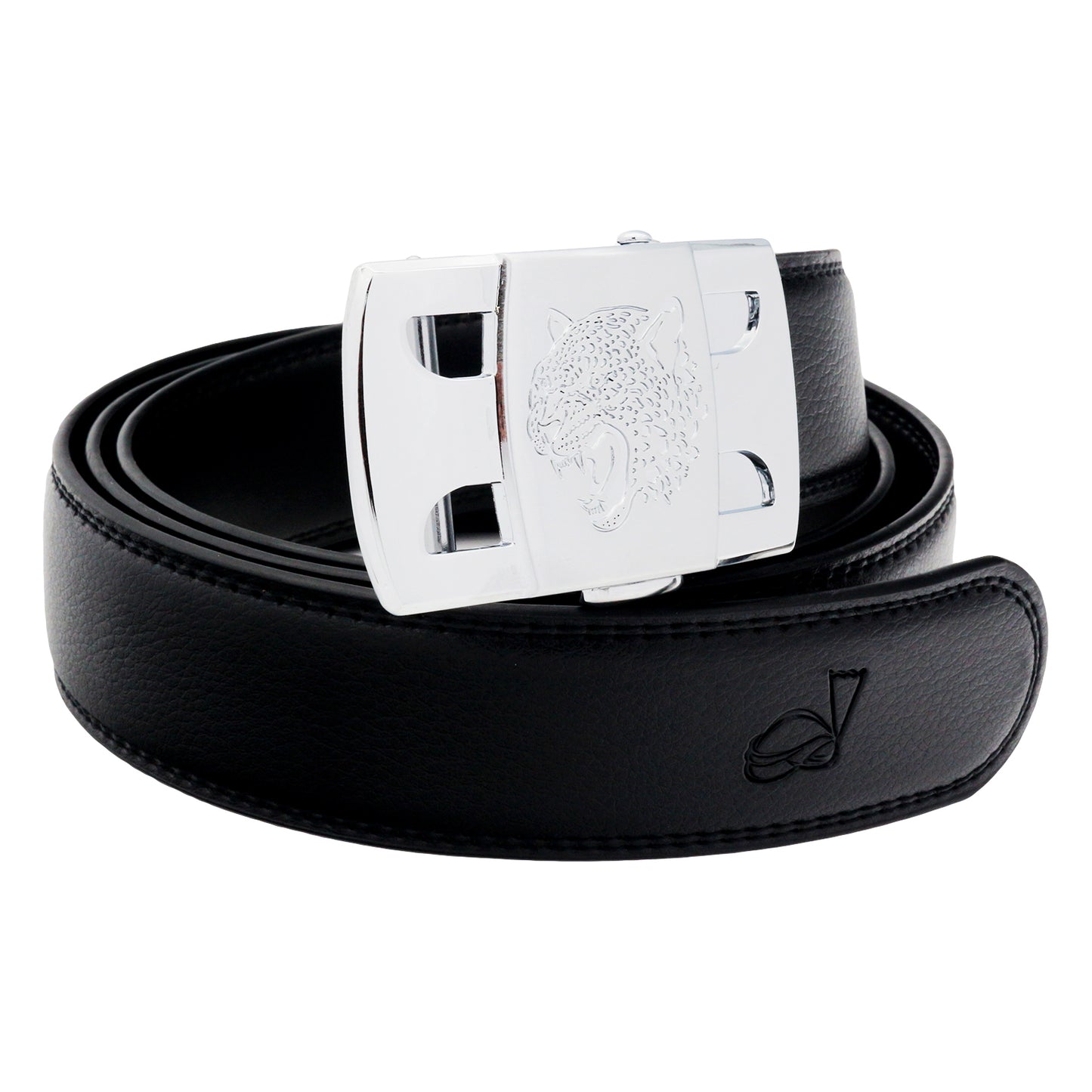 QHA Mens 35mm Ratchet Golf Belt, Sculpted Tiger Head Buckle Q56 - QHA UK