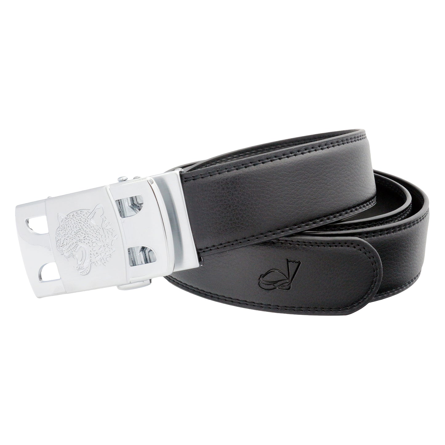 QHA Mens 35mm Ratchet Golf Belt, Sculpted Tiger Head Buckle Q56 - QHA UK