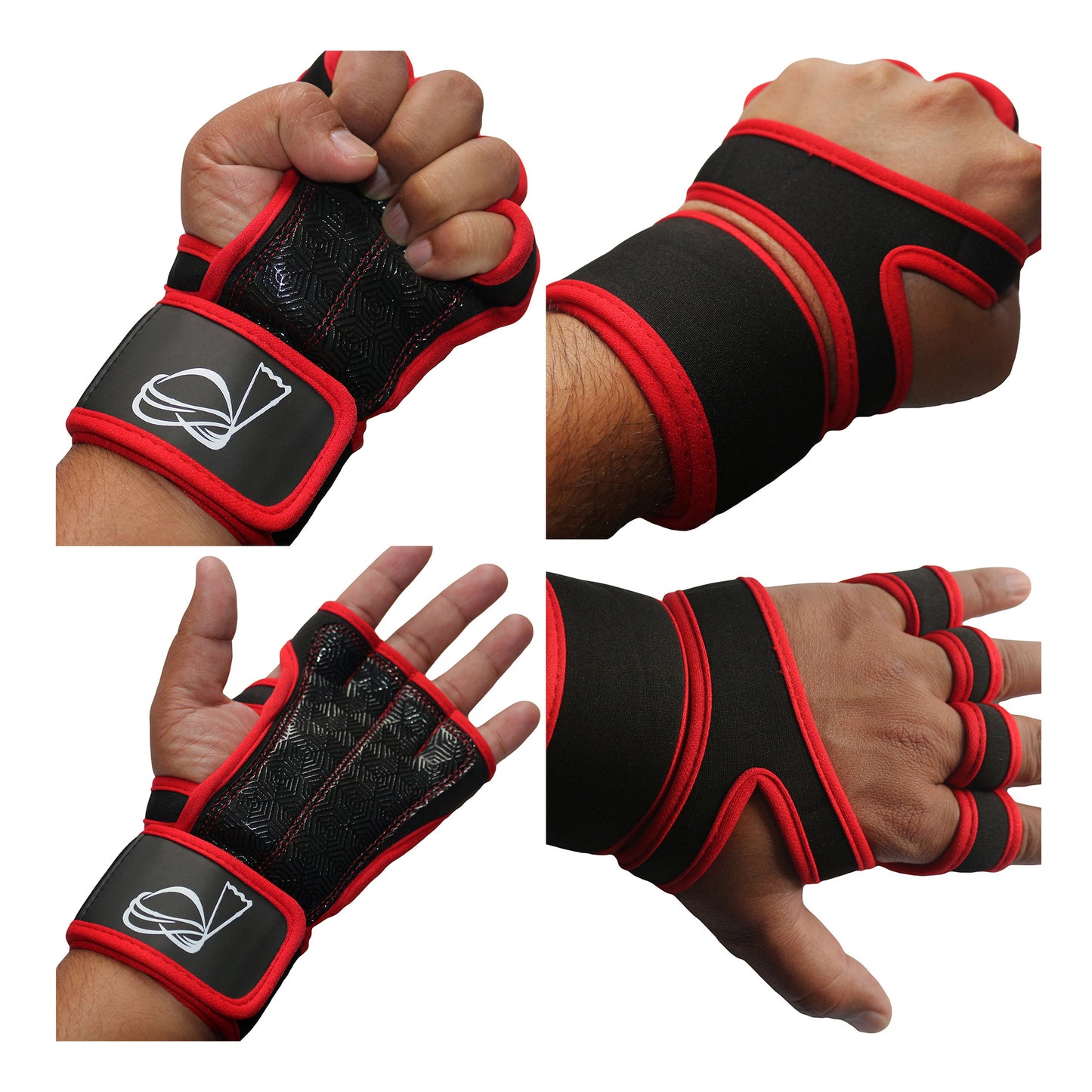 QHA Men's Weight Lifting Gloves, 58cm Wrist Support Q59 - QHA UK