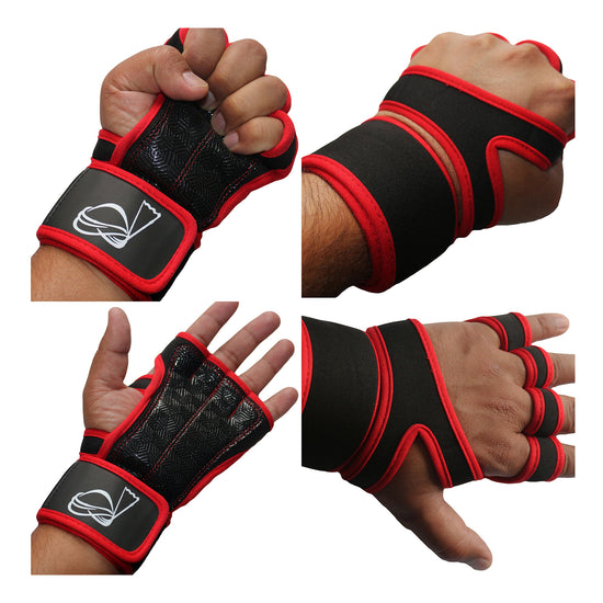 QHA Men's Weight Lifting Gloves, 58cm Wrist Support Q59 - QHA UK