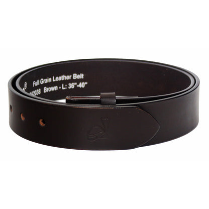 QHA 38mm Unisex Full Grain Leather Belt Strap Q77 - QHA UK