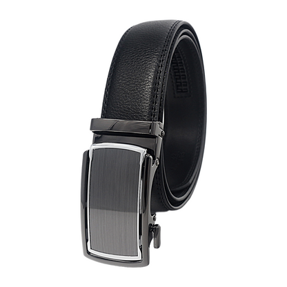QHA Mens 35mm Ratchet Leather Belt, Diagonal Carbon Fiber Effect - QHA UK