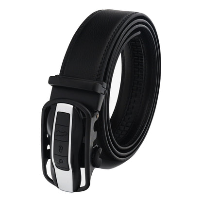 Mens Ratchet Belt Car Key Buckle Split Leather Automatic No Holes - QHA UK