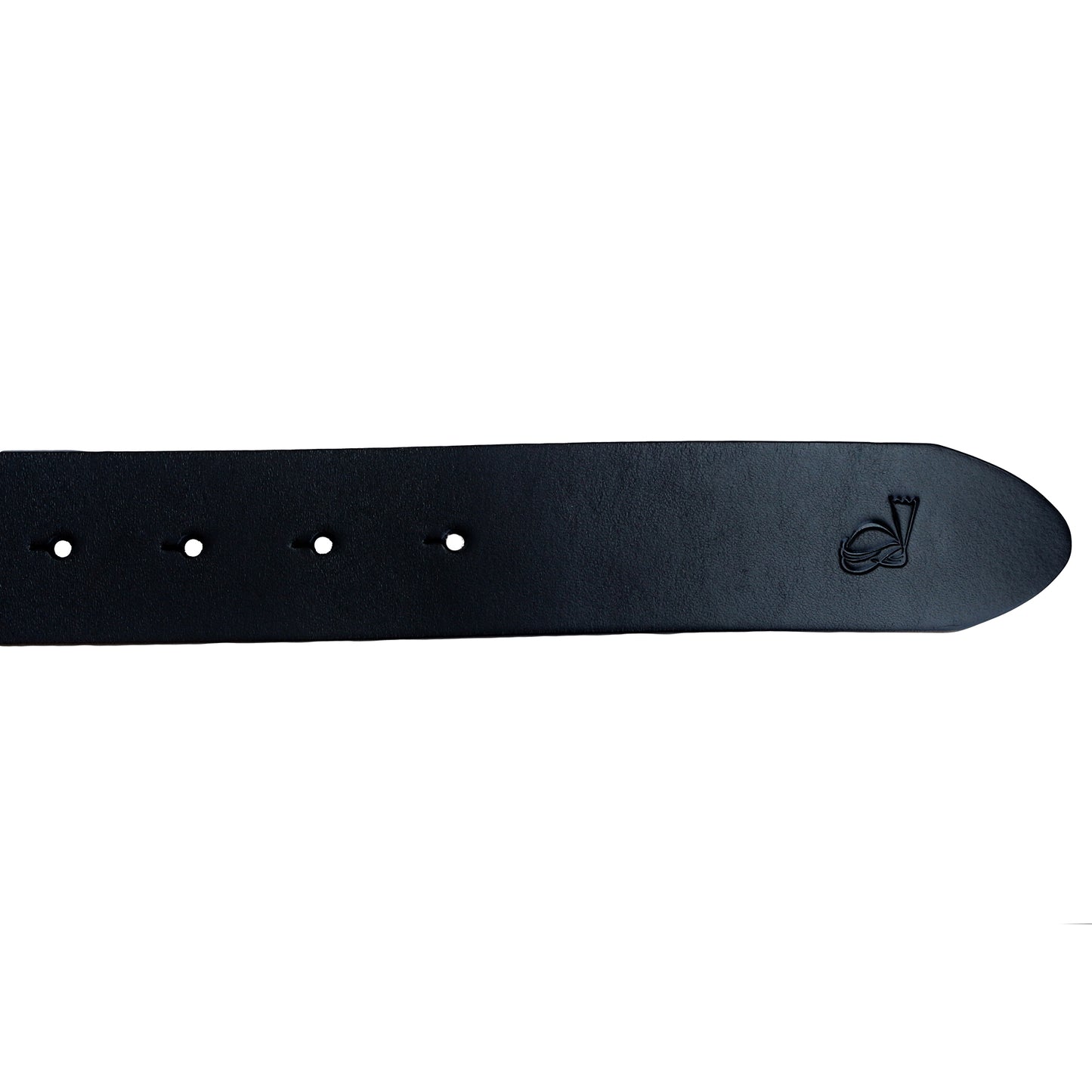 Mens Black 38mm Top Grain Leather Belt Strap Snap On Replacement - QHA UK
