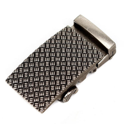QHA Mens Automatic Belt Buckle, Antique Silver Rectangle - QHA UK