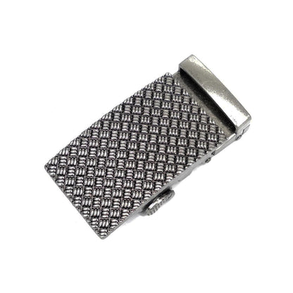 QHA Mens Automatic Belt Buckle, Antique Silver Rectangle - QHA UK