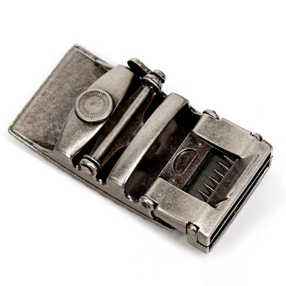QHA Mens Automatic Belt Buckle, Antique Silver Rectangle - QHA UK