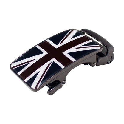 QHA Mens Union Jack Automatic Sliding Belt Buckle A03 - QHA UK