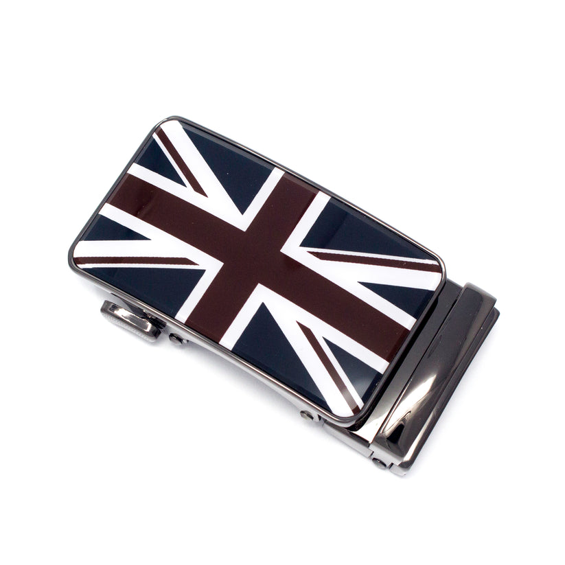 QHA Mens Union Jack Automatic Sliding Belt Buckle A03 - QHA UK