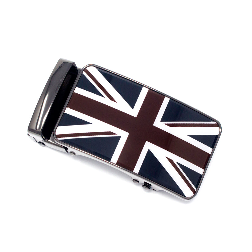 QHA Mens Union Jack Automatic Sliding Belt Buckle A03 - QHA UK