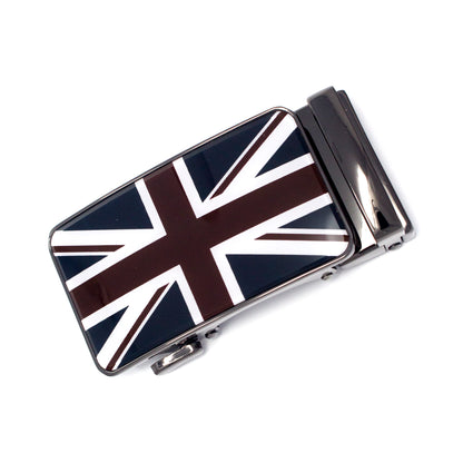 QHA Mens Union Jack Automatic Sliding Belt Buckle A03 - QHA UK