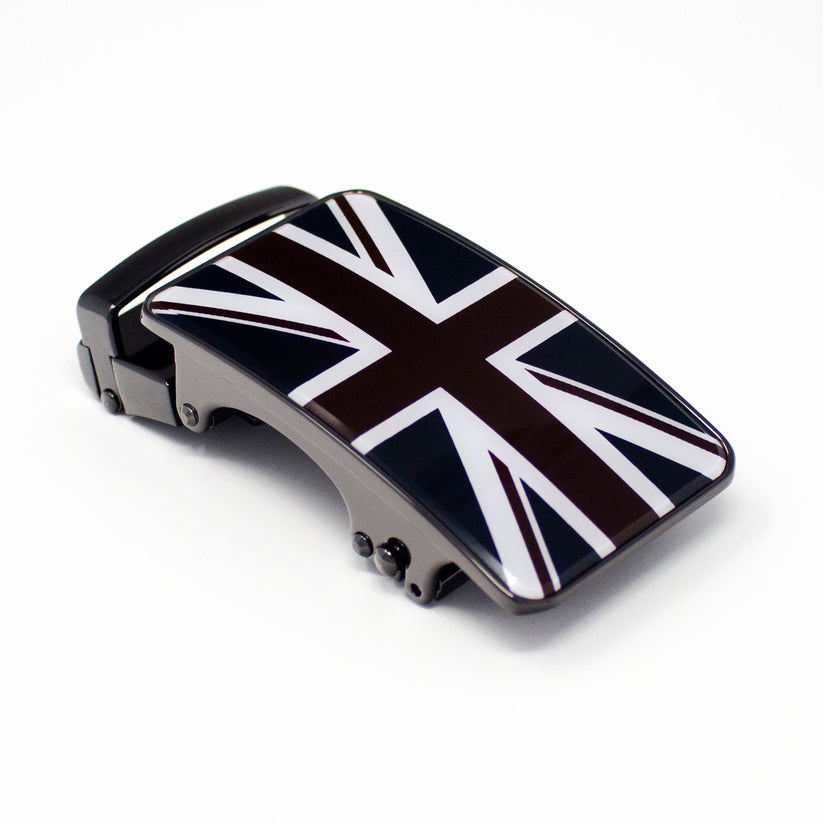 QHA Mens Union Jack Automatic Sliding Belt Buckle A03 - QHA UK