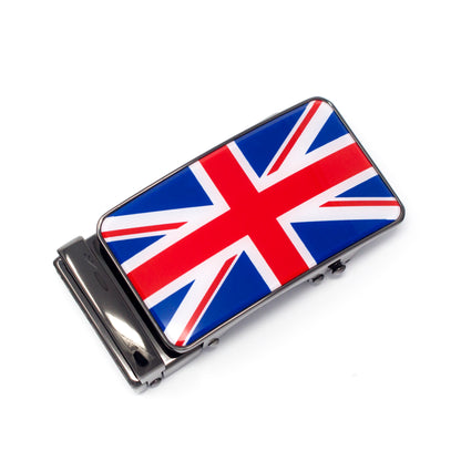 QHA Mens Union Jack Automatic Sliding Belt Buckle A04 - QHA UK