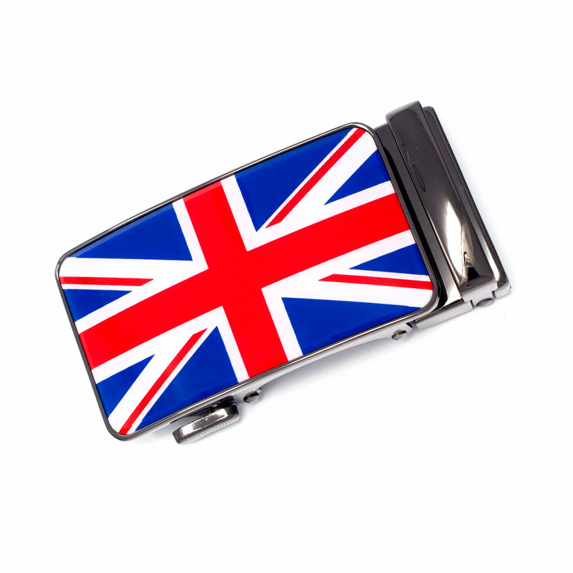 QHA Mens Union Jack Automatic Sliding Belt Buckle A04 - QHA UK