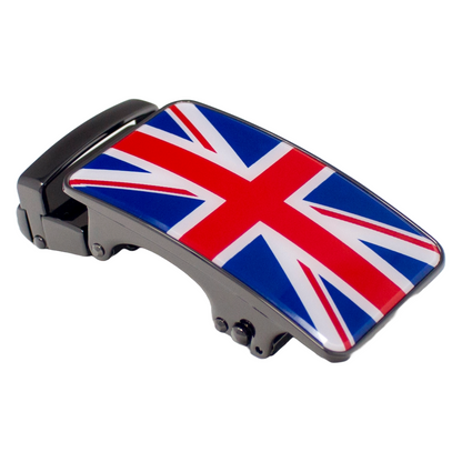 QHA Mens Union Jack Automatic Sliding Belt Buckle A04 - QHA UK