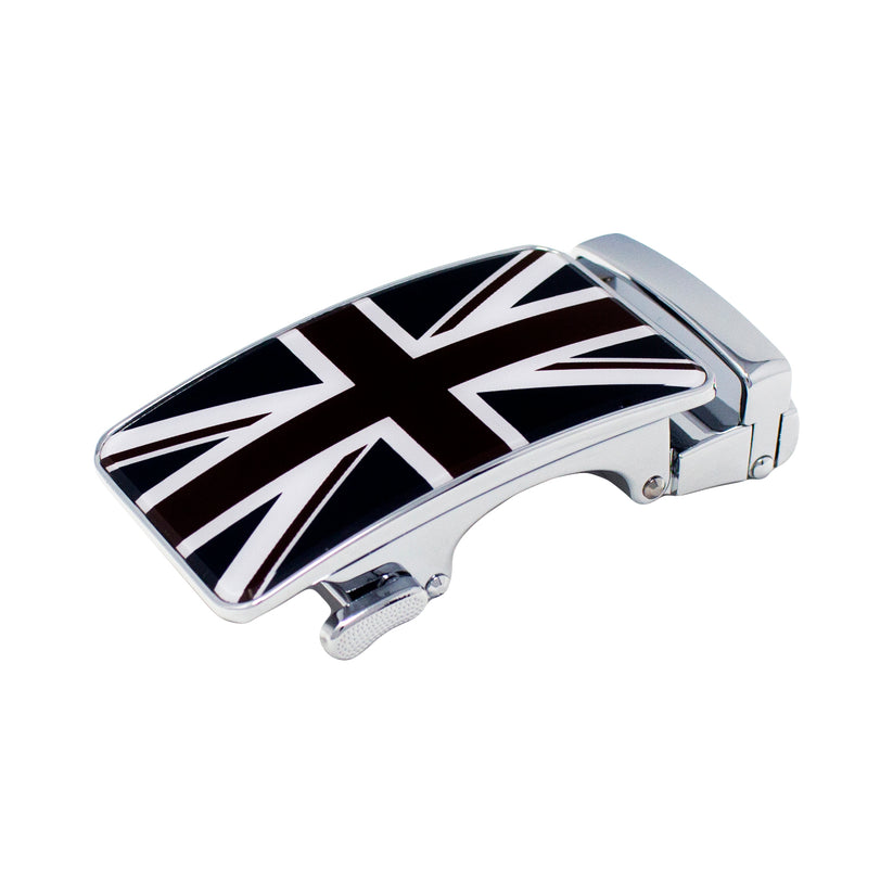 QHA Mens Union Jack Automatic Sliding Belt Buckle A05 - QHA UK