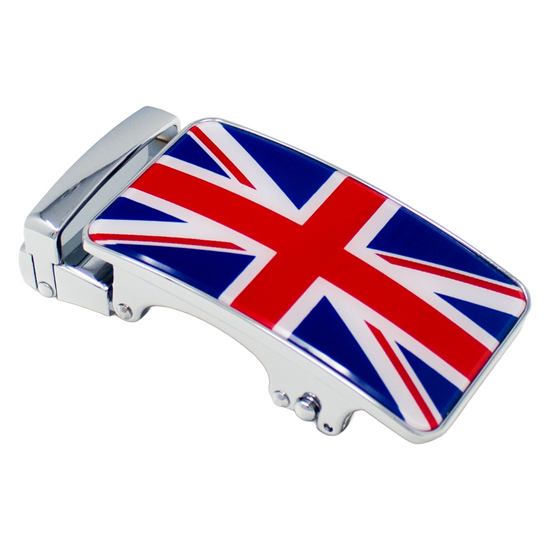 QHA Mens Union Jack Automatic Sliding Belt Buckle A06 - QHA UK
