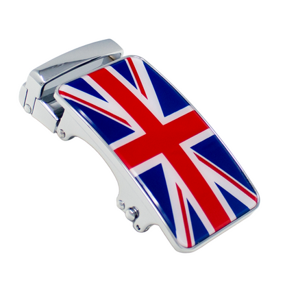 QHA Mens Union Jack Automatic Sliding Belt Buckle A06 - QHA UK